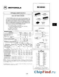 Datasheet MC10100FNR2 manufacturer Motorola
